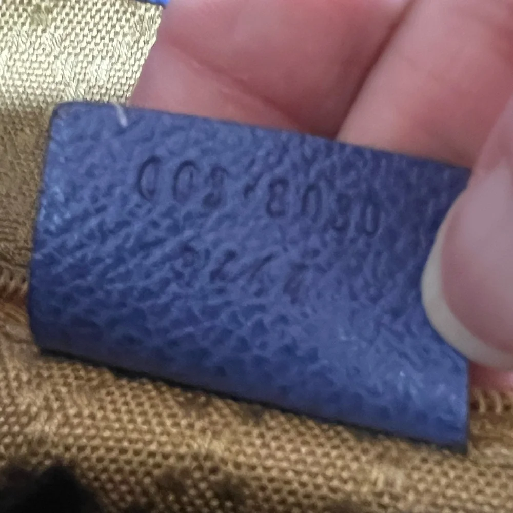 Gucci Blue Suede and Letter Bamboo Backpack - Picture 9 of 13